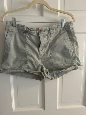 Madewell Light Sage Utility Roll-Hem Jean Shorts